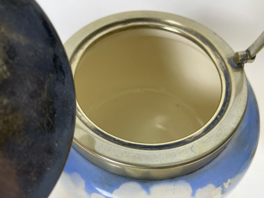 Pair Of Vintage English Biscuit Barrel Jars With Handles [Photo 6]