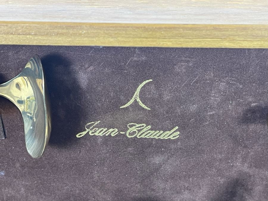 Complete Set Of Jean-Claude Mid-Century Bronze And Rosewood Flatware Collection With Wooden Storage Box [Photo 5]