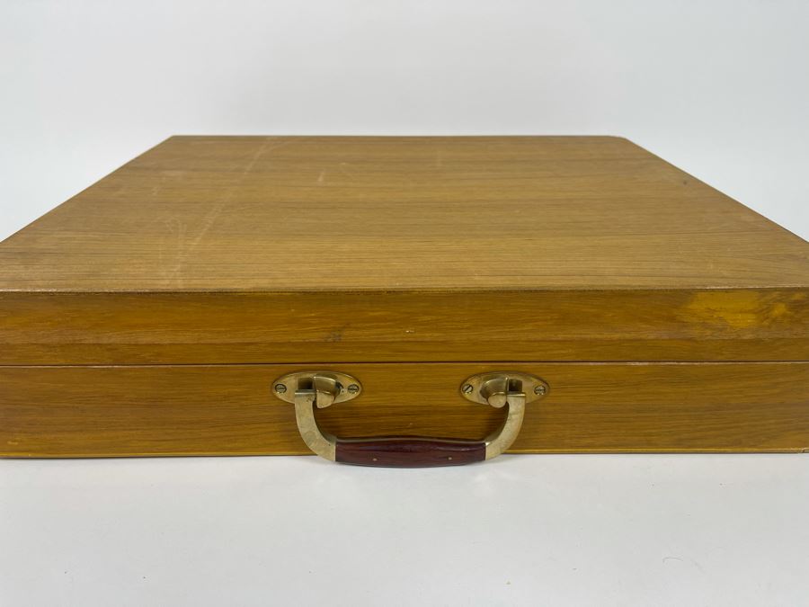 Complete Set Of Jean-Claude Mid-Century Bronze And Rosewood Flatware Collection With Wooden Storage Box [Photo 15]