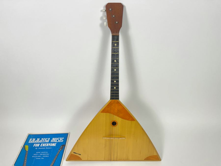 Balalaika Guitar Made In Former USSR With Guitar Instruction Book [Photo 3]