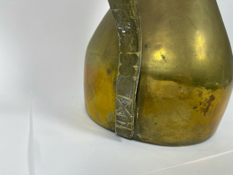 Vintage Middle Eastern Dallah Arabic Brass Coffee Pot 20H [Photo 8]