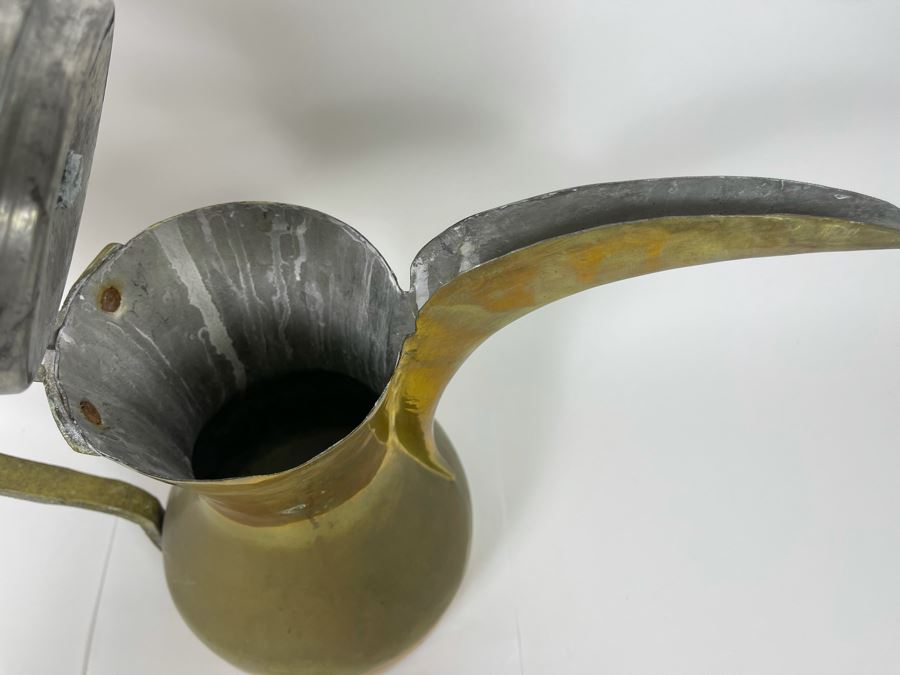 Vintage Middle Eastern Dallah Arabic Brass Coffee Pot 20H [Photo 5]
