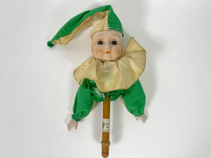 Vintage Porcelain Clown Jester Hand Puppet [Photo 2]