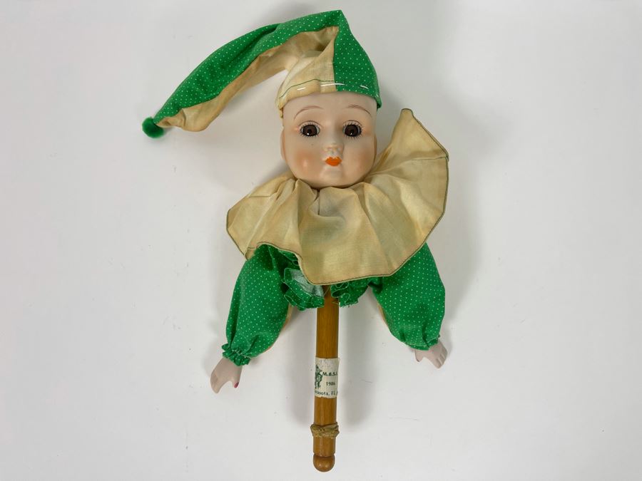 Vintage Porcelain Clown Jester Hand Puppet [Photo 3]