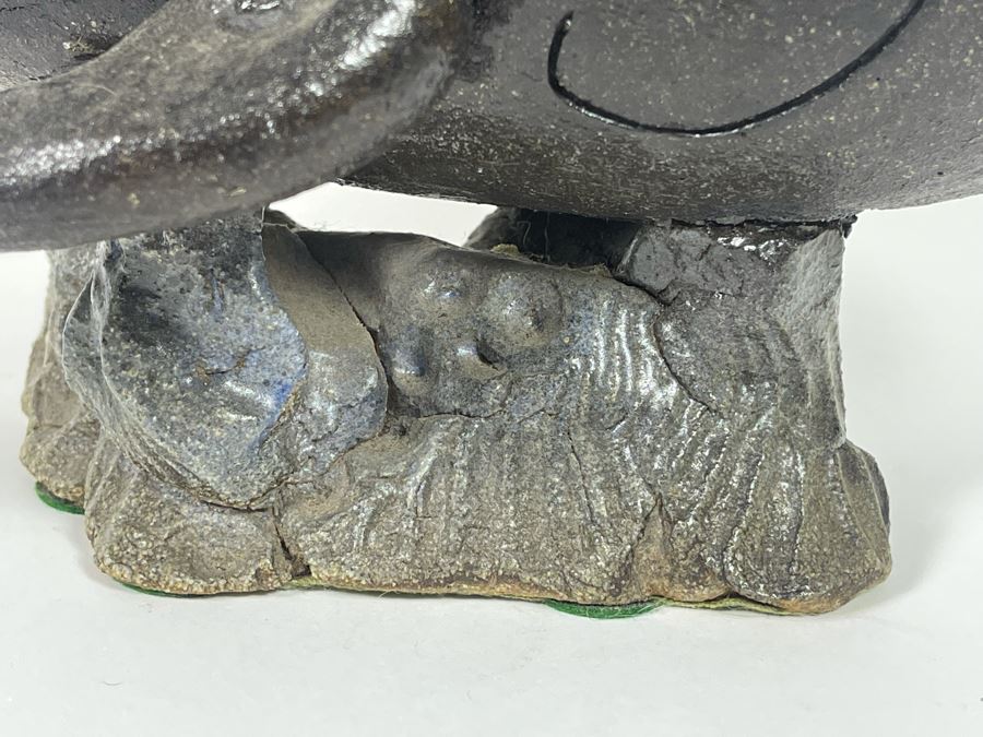 Large Whimsical Studio Pottery Stoneware Whale 15W X 10D X 13H [Photo 14]