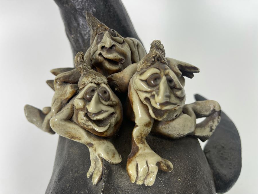 Large Whimsical Studio Pottery Stoneware Whale 15W X 10D X 13H [Photo 15]