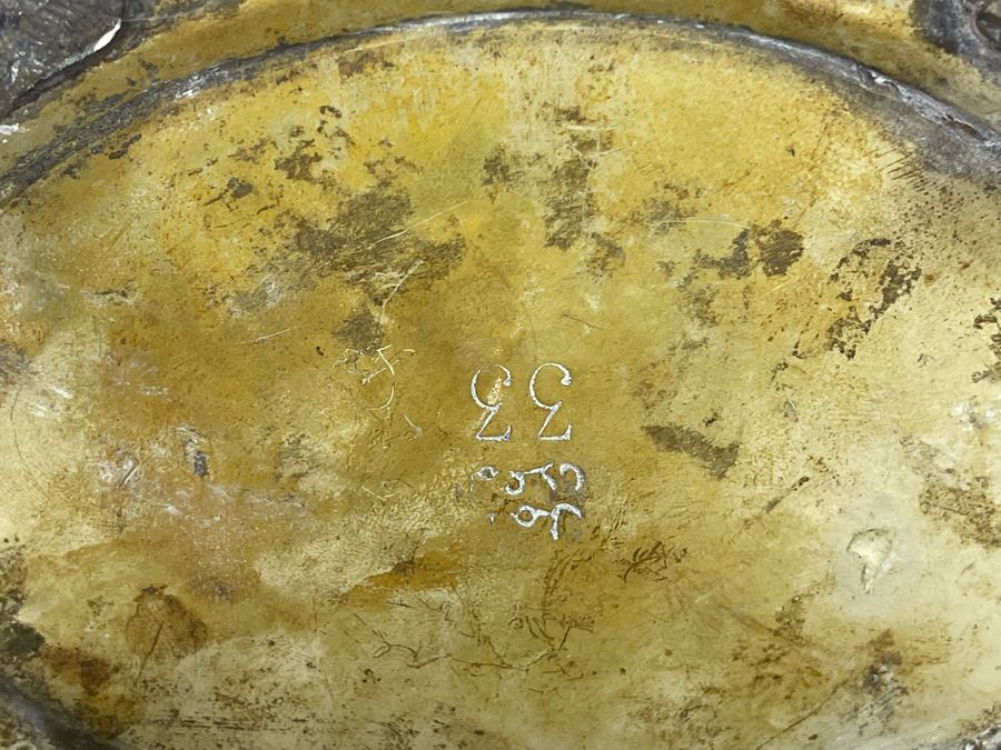 Collection Of Three Vintage Signed Moroccan Brass Silver Engraved Tea Tobacco Boxes Caddy [Photo 12]