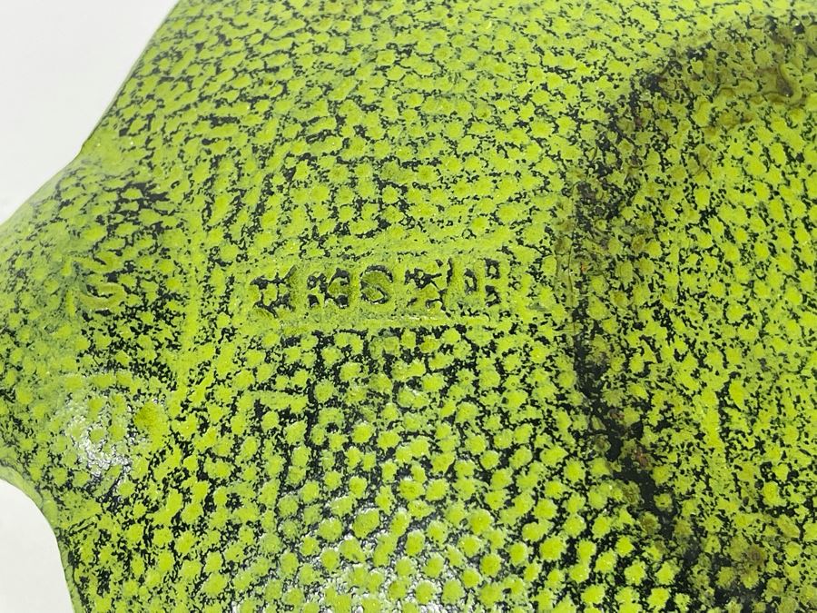 Signed Japanese Metal Teapot Bamboo Motif 10W X 4H [Photo 7]