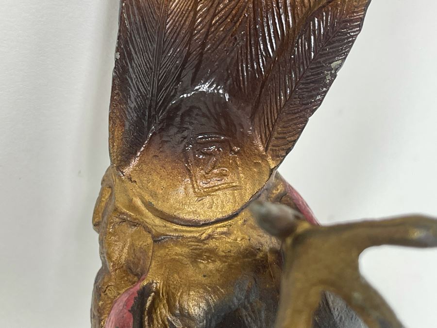 Painted Metal Pheasant Bird Figurine 16W X 6H [Photo 8]