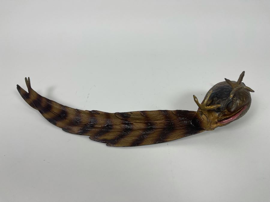 Painted Metal Pheasant Bird Figurine 16W X 6H [Photo 7]