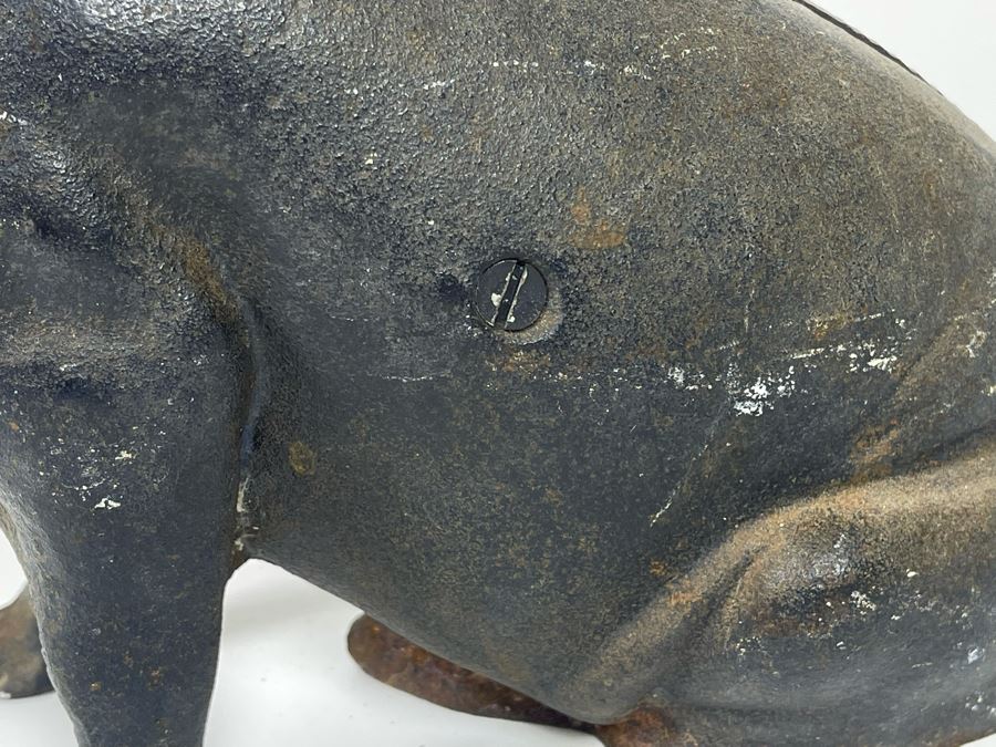 Vintage Cast Iron Pig Piggy Bank 12W X 4.5D X 7H [Photo 8]
