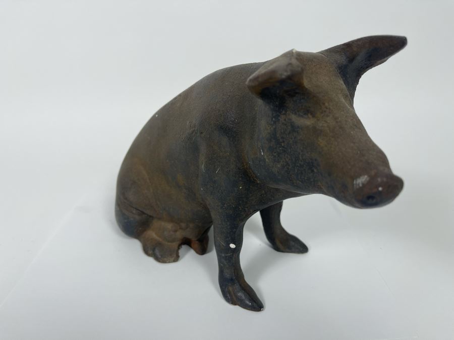 Vintage Cast Iron Pig Piggy Bank 12W X 4.5D X 7H [Photo 6]