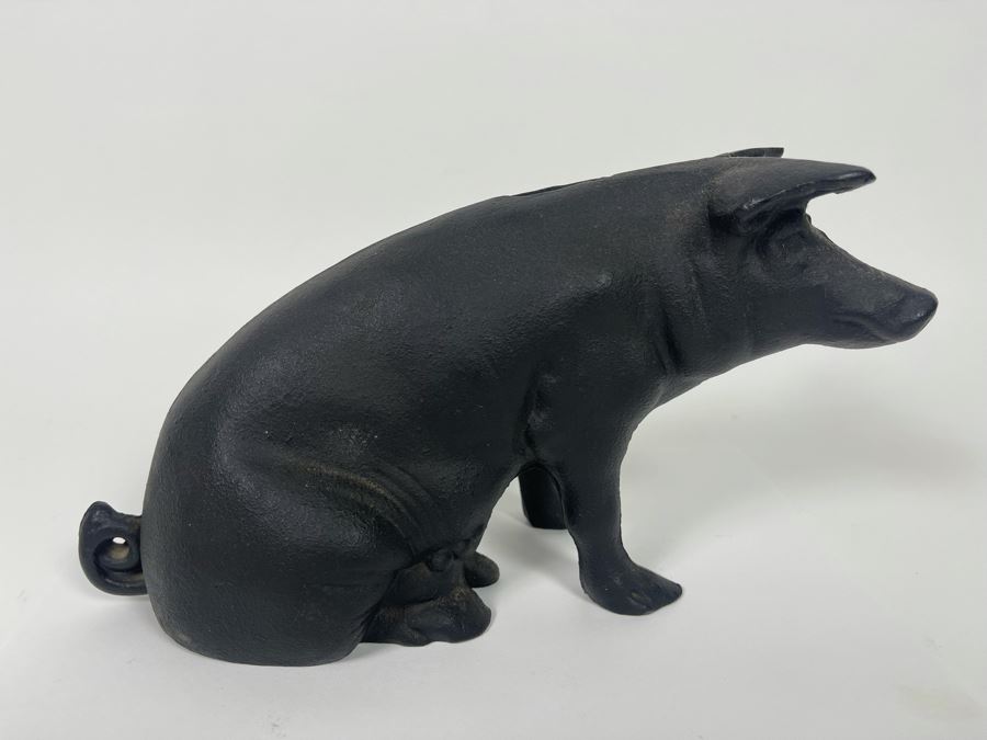 Cast Iron Pig Piggy Bank 10W X 4D X 6H [Photo 2]