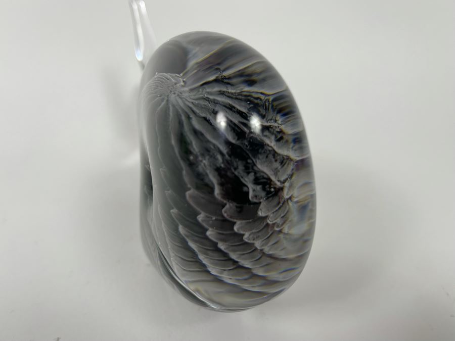 Signed Marcolin Sweden Studio Art Glass Whale 11W X 4.5H [Photo 7]