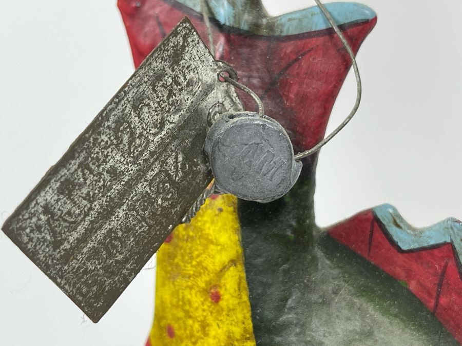 Metal Kinetic Fisherman Fishing Rocking Sculpture By Authentic Models AM Handmade In Indonesia [Photo 8]