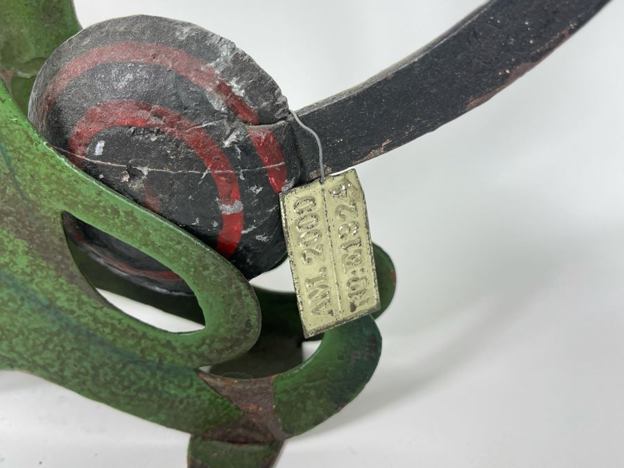 Metal Kinetic Canoe Rowing Rocking Sculpture  By Authentic Models AM Handmade In Indonesia 12W X 19H [Photo 9]