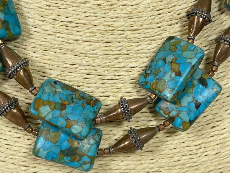 Vintage Turquoise Multi-Strand 20' Necklace [Photo 4]