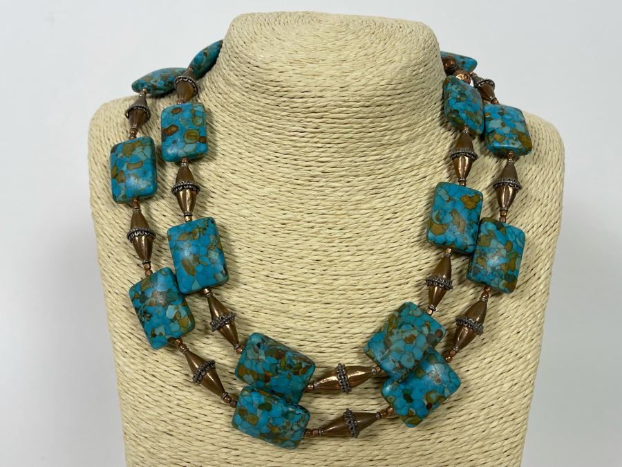 Vintage Turquoise Multi-Strand 20' Necklace [Photo 9]