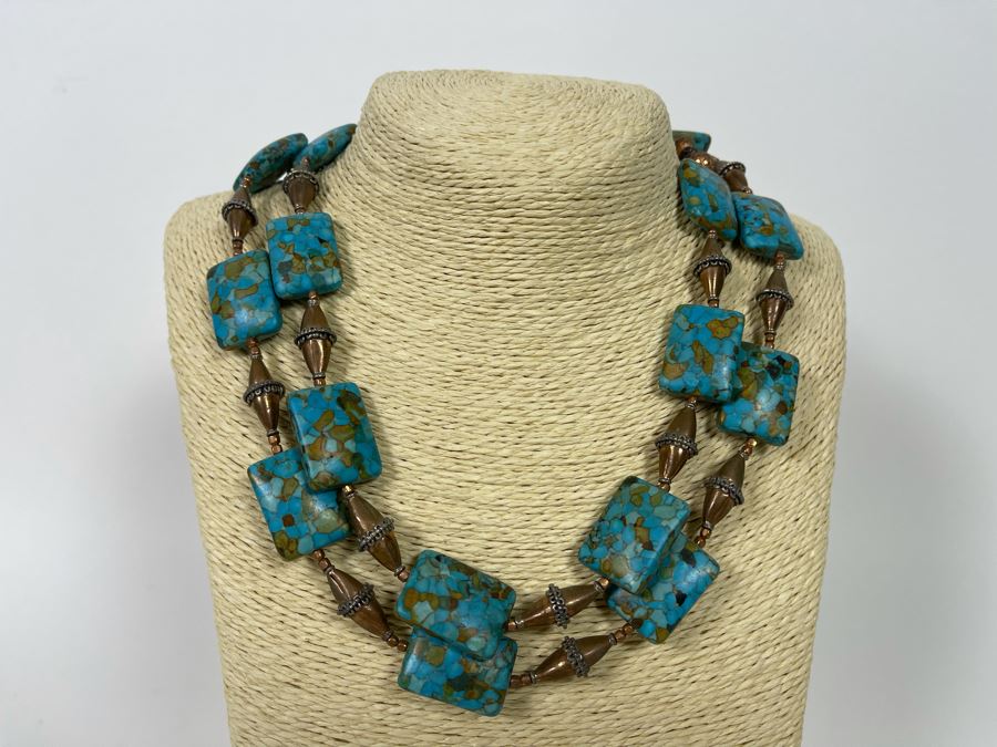 Vintage Turquoise Multi-Strand 20' Necklace [Photo 3]