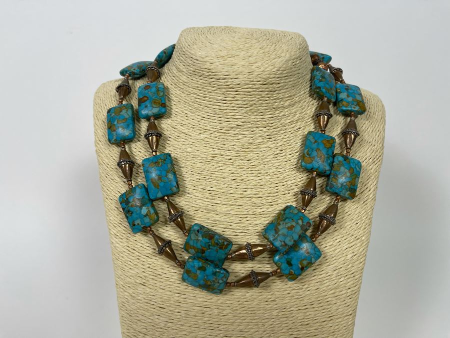 Vintage Turquoise Multi-Strand 20' Necklace [Photo 8]