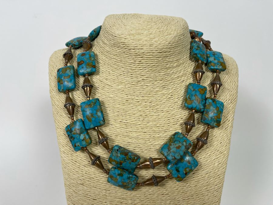 Vintage Turquoise Multi-Strand 20' Necklace [Photo 7]