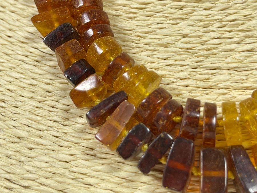 Pair Of Vintage 16' Amber Necklaces [Photo 5]