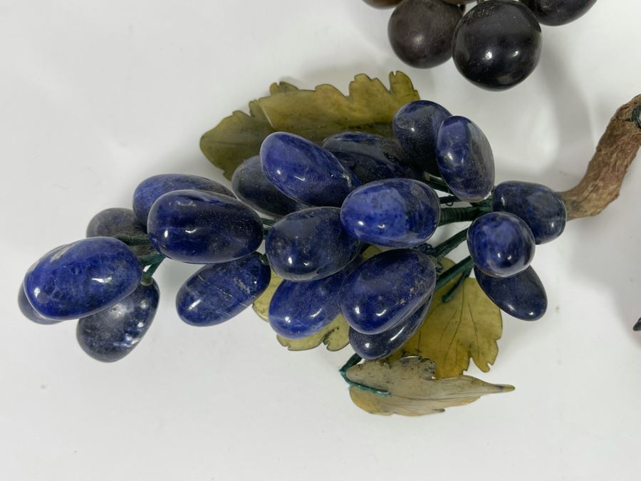 Collection Of Vintage Jade Amethyst Polished Stone Fruit [Photo 14]