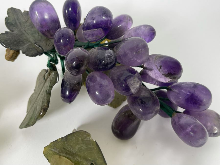 Collection Of Vintage Jade Amethyst Polished Stone Fruit [Photo 12]