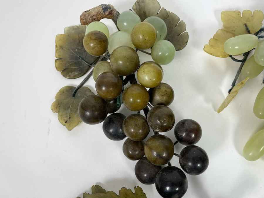 Collection Of Vintage Jade Amethyst Polished Stone Fruit [Photo 5]