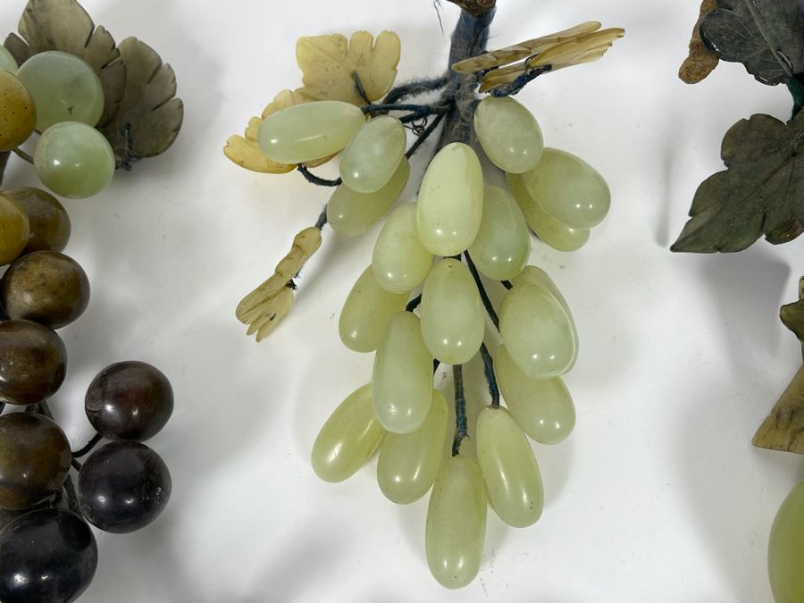 Collection Of Vintage Jade Amethyst Polished Stone Fruit [Photo 6]