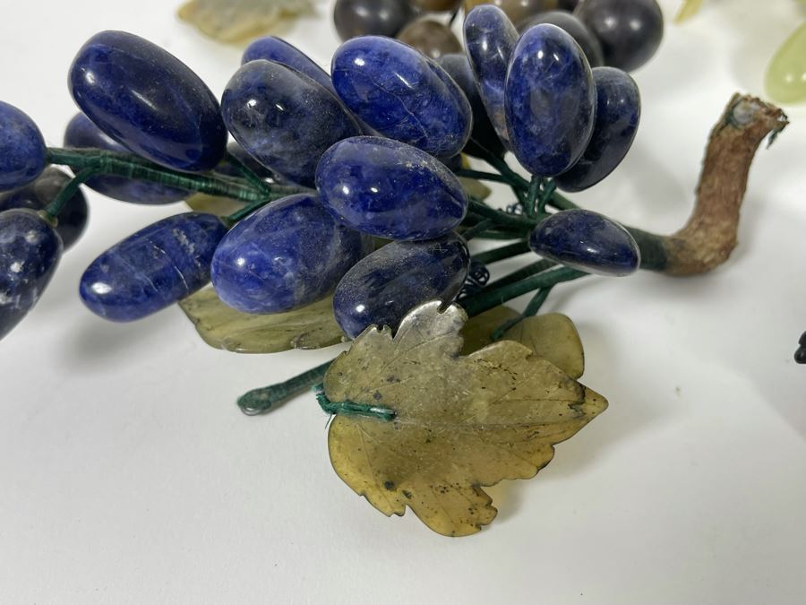 Collection Of Vintage Jade Amethyst Polished Stone Fruit [Photo 15]