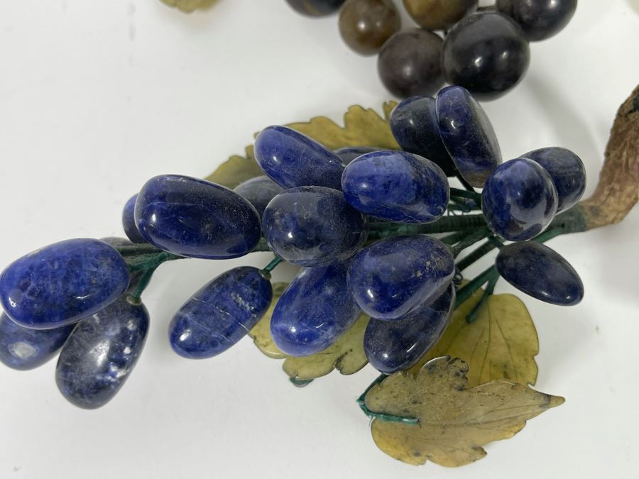 Collection Of Vintage Jade Amethyst Polished Stone Fruit [Photo 13]