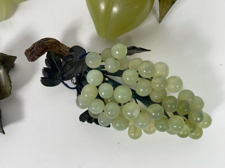 Collection Of Vintage Jade Amethyst Polished Stone Fruit [Photo 10]