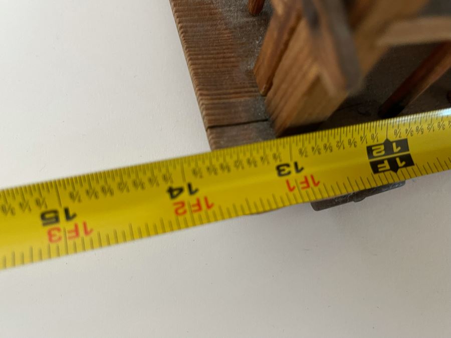 Antique German Wooden Circus Cage With Papier Mache Animals Spring Loaded Main Gate With Swinging Elephant Plus Tigers, Lion And Polar Bear (Some Of Animals Are Missing Limbs) 13.5W X 6D X 9H  [Photo 21]