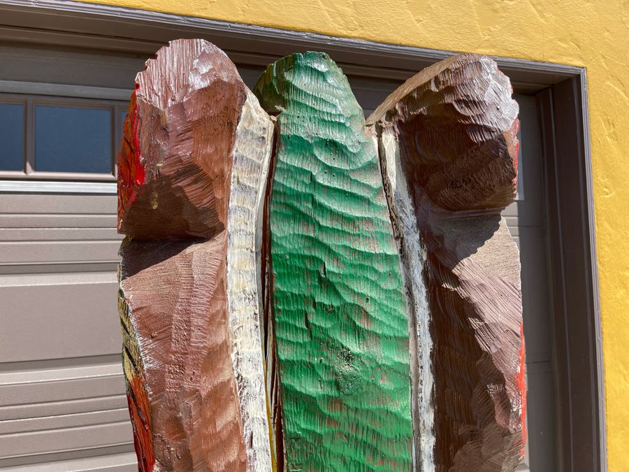 Life-size 6' Tall Carved Wooden Cigar Store Native American Indian Chief Sculpture 21W X 18D X 72H [Photo 20]