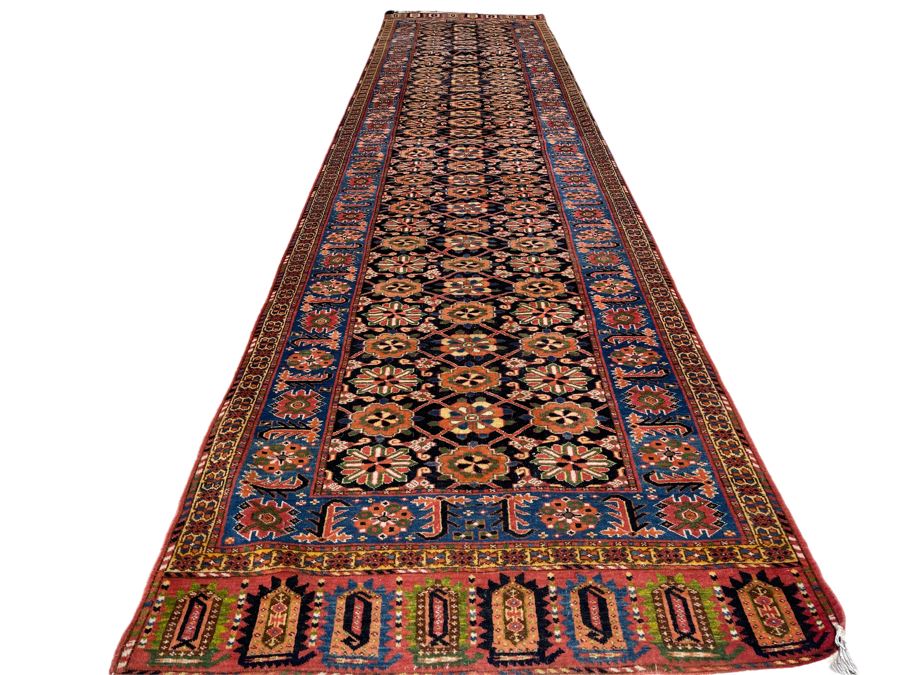 Hand Knotted Wool Persian Runner Rug 37W X 159L [Photo 1]