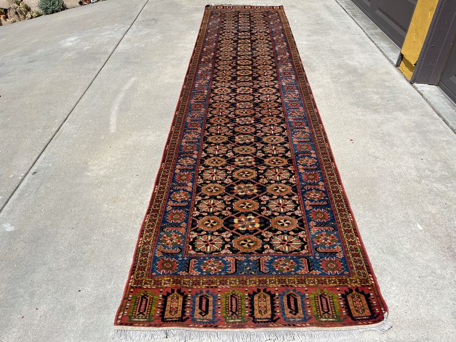 Hand Knotted Wool Persian Runner Rug 37W X 159L [Photo 2]