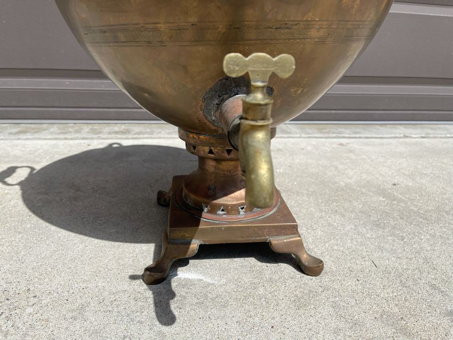 Large Antique Copper Samovar 22W X 31H [Photo 8]