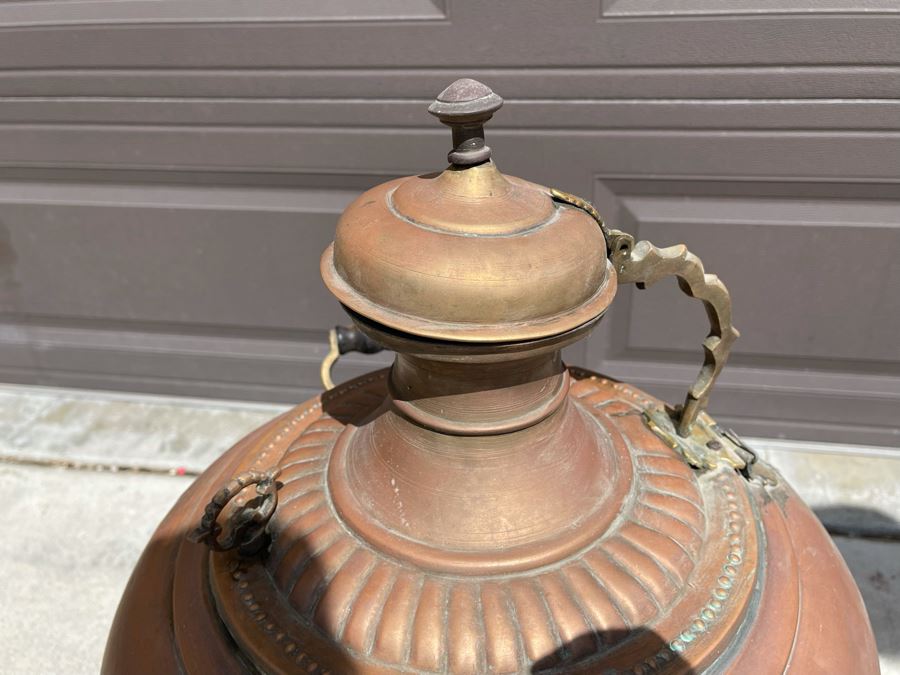 Large Antique Copper Samovar 22W X 31H [Photo 14]