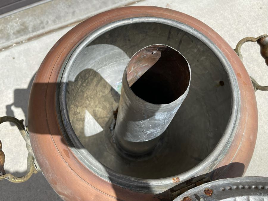 Large Antique Copper Samovar 22W X 31H [Photo 18]