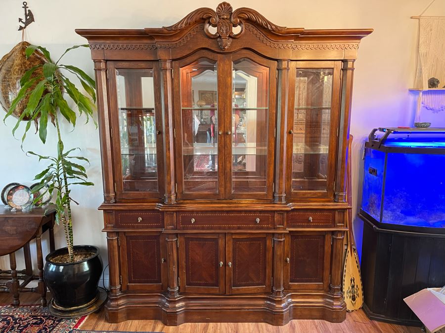 Kathy Ireland Home Cabinet With Hutch China Cabinet 69W X 17D X 86H [Photo 5]
