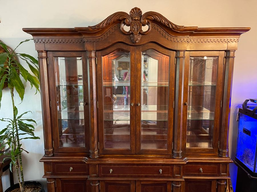 Kathy Ireland Home Cabinet With Hutch China Cabinet 69W X 17D X 86H [Photo 7]