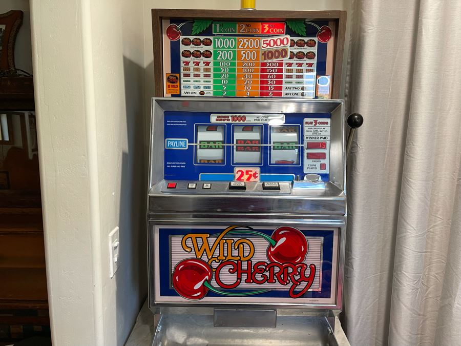 Vintage 1988 IGT Wild Cherry 25 Cent One-Arm Bandit Slot Machine International Game Technology Model 5042D (Have Both Keys) 24W X 21D X 47H - See Video [Photo 10]