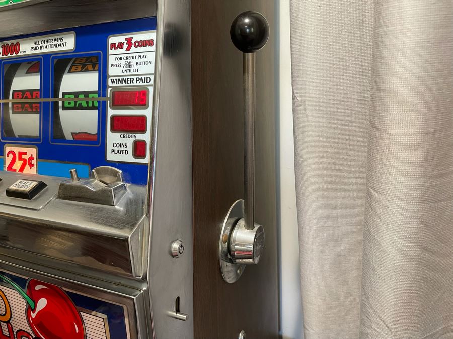 Vintage 1988 IGT Wild Cherry 25 Cent One-Arm Bandit Slot Machine International Game Technology Model 5042D (Have Both Keys) 24W X 21D X 47H - See Video [Photo 15]