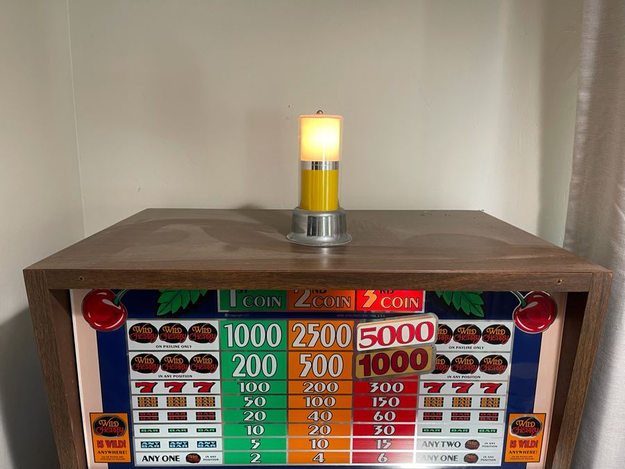 Vintage 1988 IGT Wild Cherry 25 Cent One-Arm Bandit Slot Machine International Game Technology Model 5042D (Have Both Keys) 24W X 21D X 47H - See Video [Photo 9]