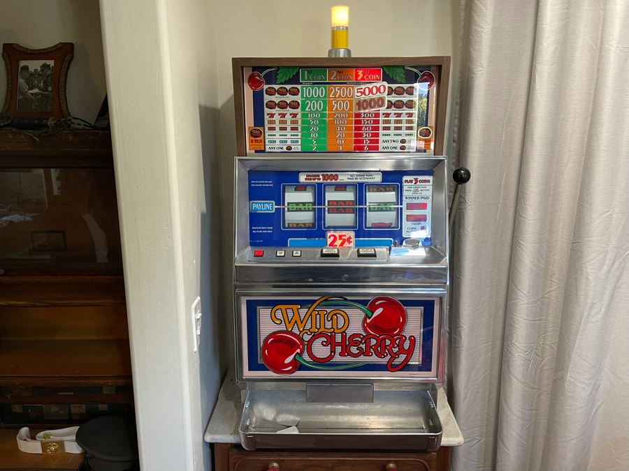 Vintage 1988 IGT Wild Cherry 25 Cent One-Arm Bandit Slot Machine International Game Technology Model 5042D (Have Both Keys) 24W X 21D X 47H - See Video [Photo 4]