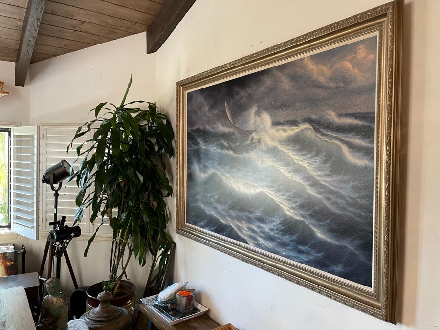 Huge 46 X 69 Framed Giclee On Canvas Painting Titled 'Command Performance' By Mario B. Simic Retails $7,350 [Photo 15]