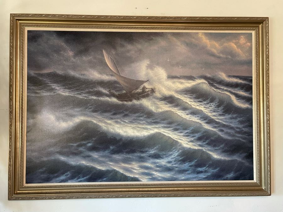 Huge 46 X 69 Framed Giclee On Canvas Painting Titled 'Command Performance' By Mario B. Simic Retails $7,350 [Photo 5]