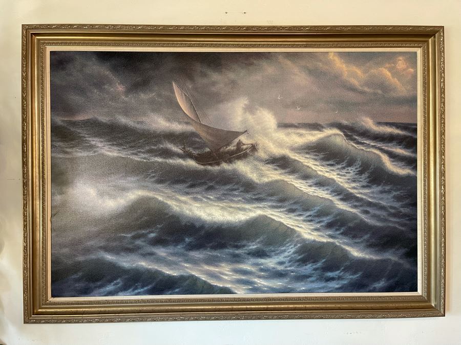 Huge 46 X 69 Framed Giclee On Canvas Painting Titled 'Command Performance' By Mario B. Simic Retails $7,350 [Photo 2]