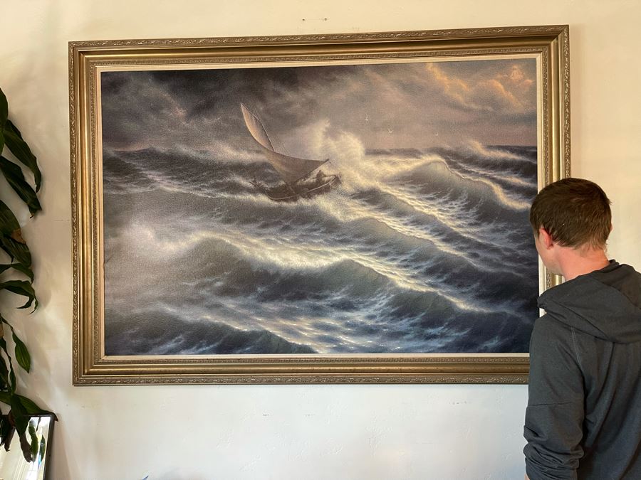 Huge 46 X 69 Framed Giclee On Canvas Painting Titled 'Command Performance' By Mario B. Simic Retails $7,350 [Photo 13]